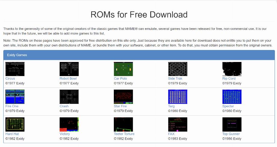 Pages de jeux vidéo rétro pour téléphones portables et ordinateurs.