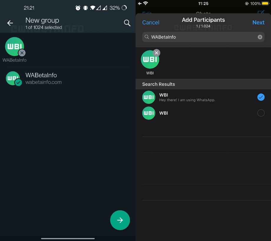 La version bêta de WhatsApp augmente le nombre de participants au groupe de discussion à 1 024 personnes (WABetaInfo)