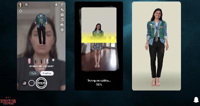 Snapchat permet d'essayer des vêtements avec des filtres de réalité augmentée