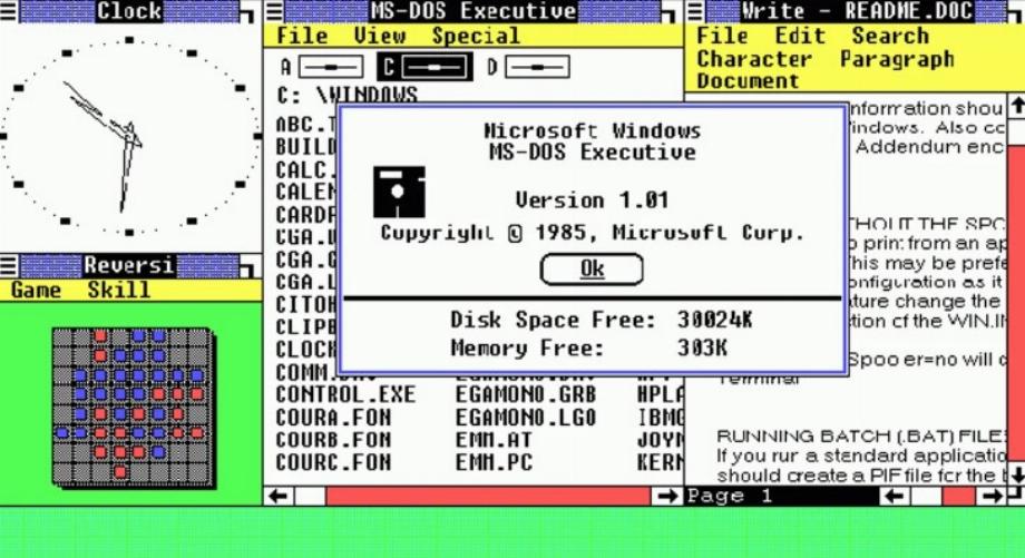 Bureau Windows 1.0