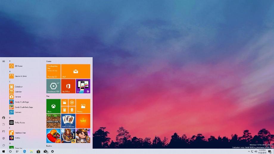 Bureau Windows 10