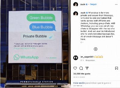 Mark Zuckerberg a précisé que WhatsApp est plus sûr qu'iMessage à cause de ces 3 fonctions qu'Apple ne possède pas encore