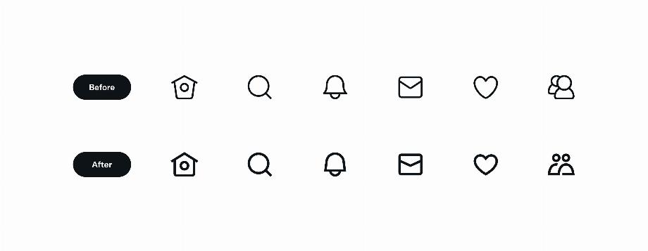 Twitter a annoncé des changements dans la conception des icônes de la plateforme. (Twitter)