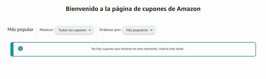 Amazon a une section spéciale pour les bons de réduction. (Capture)