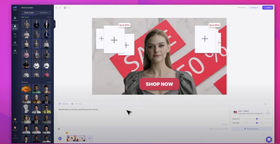 Avec des modèles réalistes, une plateforme peut créer automatiquement des publicités.