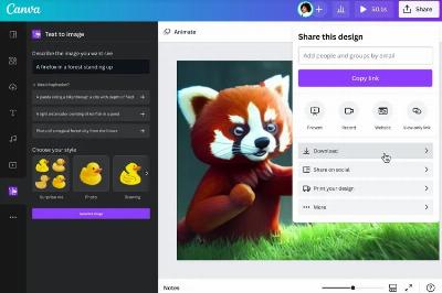 L'application Canva vous permet désormais de créer des images basées sur du texte