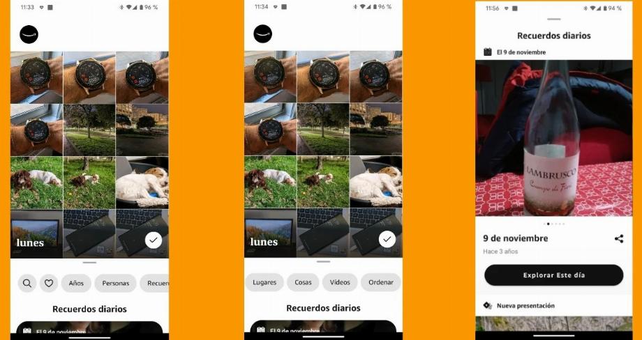 Interface de navigation dans Amazon Photos pour Android. (andro4all)