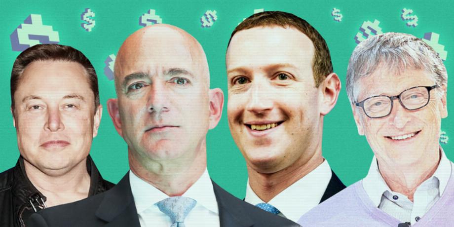 Elon Musk, Jeff Bezos, Mark Zuckerberg et Bill Gates. (photo : Business Insider)