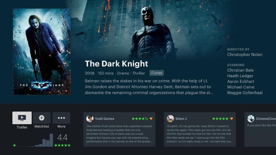 Applications recommandées pour Apple TV. (photo : AppStore)
