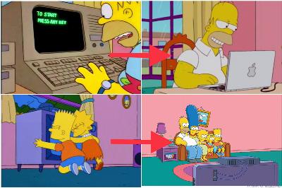 4 appareils que les Simpson ont changés au fil du temps : téléviseurs, ordinateurs, etc.