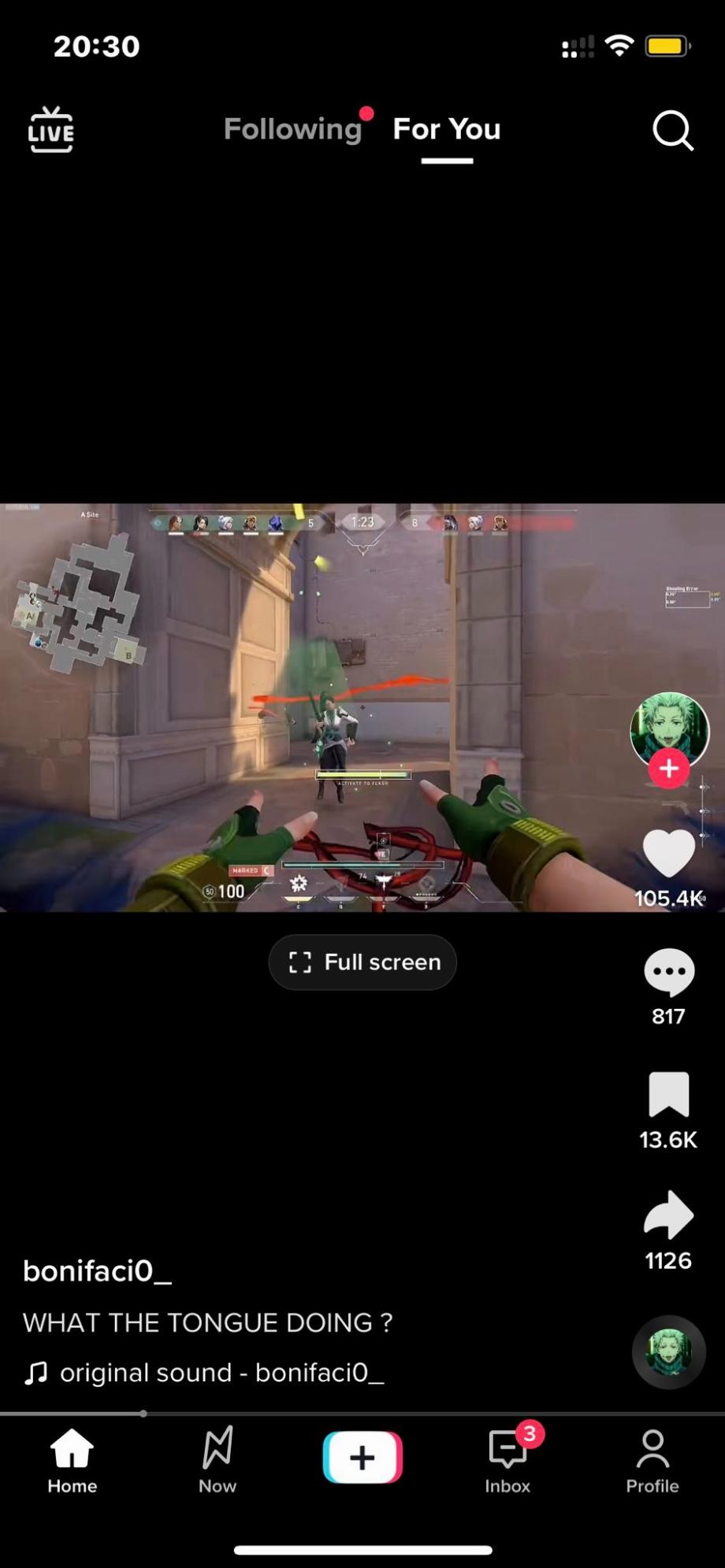 TikTok active un mode vidéo horizontal pour les profils sélectionnés au sein de la plateforme (Twitter/@NANAMIBRAINR0T)