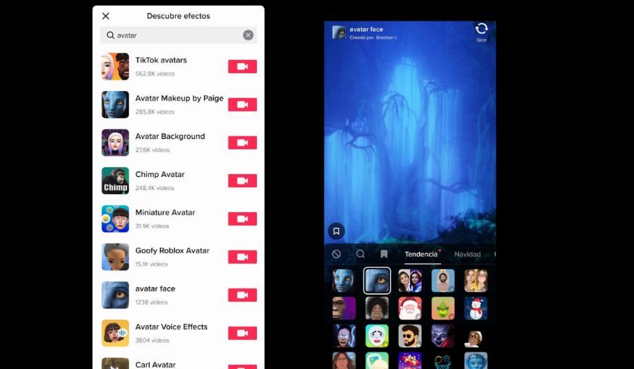 Il en va de même pour les filtres du film sur TikTok.