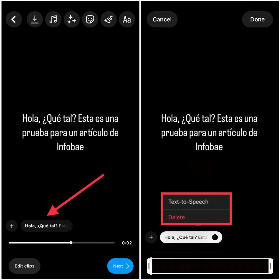 Activez la synthèse vocale sur Instagram. (photo : Composition/José Arana)