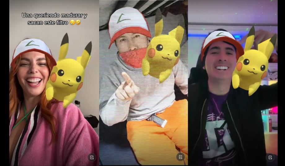 Dans le réseau social, il existe plusieurs filtres Pokémon pour interagir.