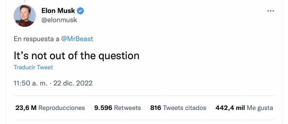 Elon Musk sur Twitter.