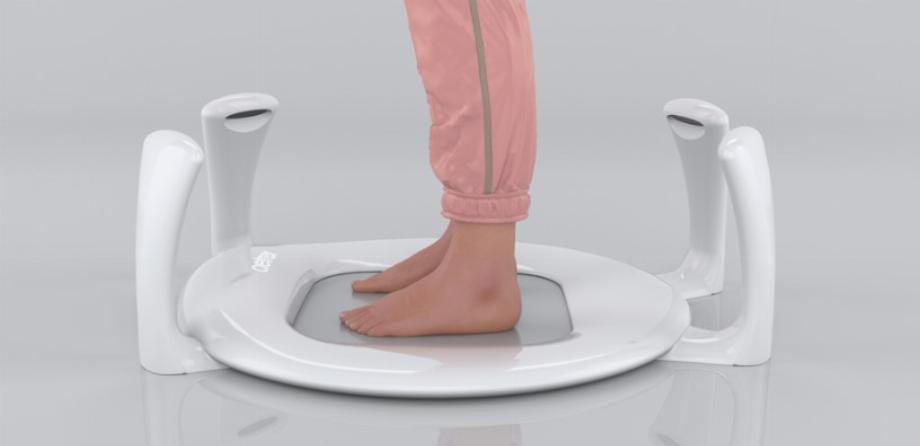 Albert 3DFit Scanner au salon technologique CES 2023. (Shot/Aetrex)