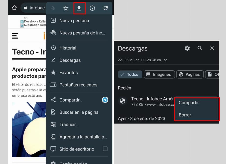 Comment afficher des pages Web sans connexion Internet dans Google Chrome. (Infobae)