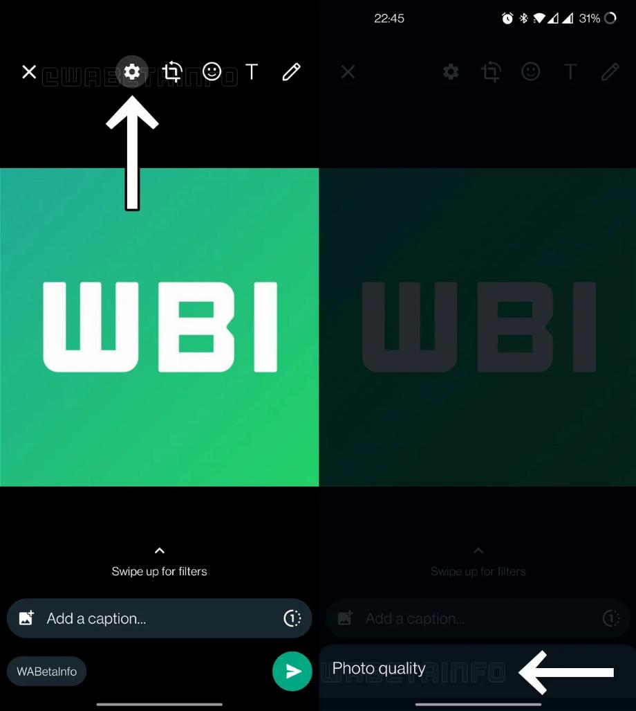 L'application vous permettra d'envoyer une image spécifique avec la meilleure qualité.