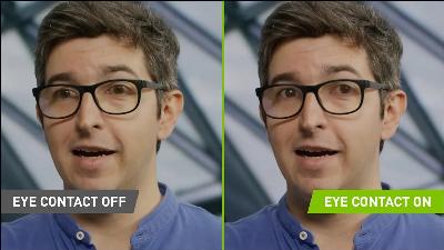 L'application d'appel vidéo montre les gens comme s'ils regardaient la caméra