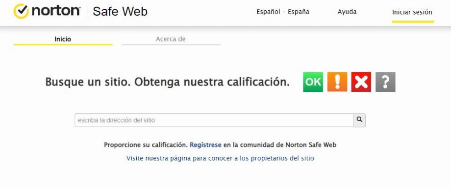 Analyse des liens courts avec l'outil web Norton. (Capture)