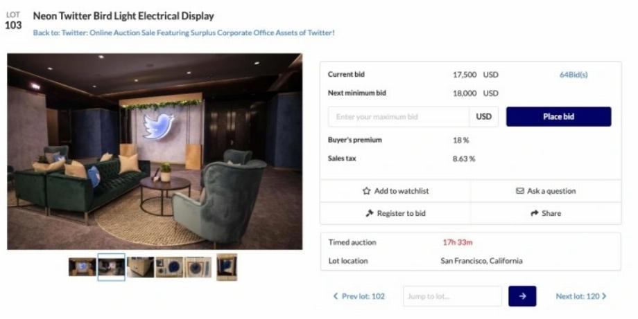 Twitter vend aux enchères une statue de son logo pour plus de 15 000 $. (Tendances numériques)