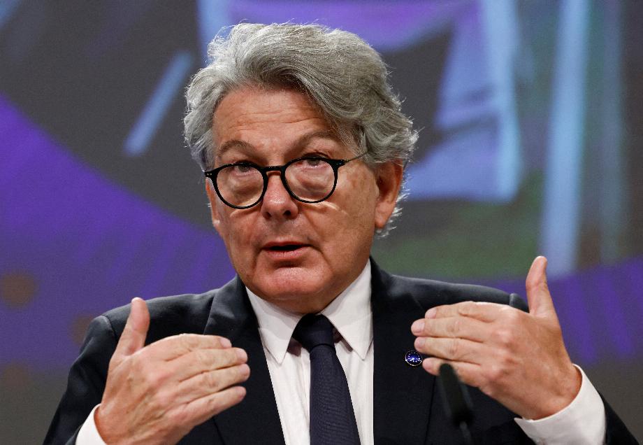 Le commissaire européen au marché intérieur Thierry Breton (REUTERS/Yves Herman/dossier)