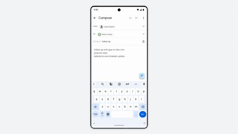 Gmail pourra rédiger des e-mails et suggérer des styles d'écriture en utilisant l'intelligence artificielle.