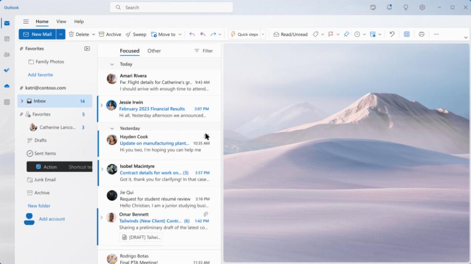 Microsoft ajoute des fonctionnalités d'intelligence artificielle à Outlook. (Microsoft)