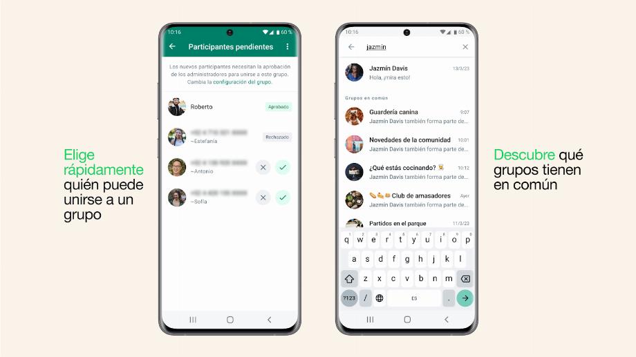 Les groupes WhatsApp mettront en place une salle d'attente et de nouvelles façons de trouver des contacts avec des discussions de groupe en commun. (WhatsApp)