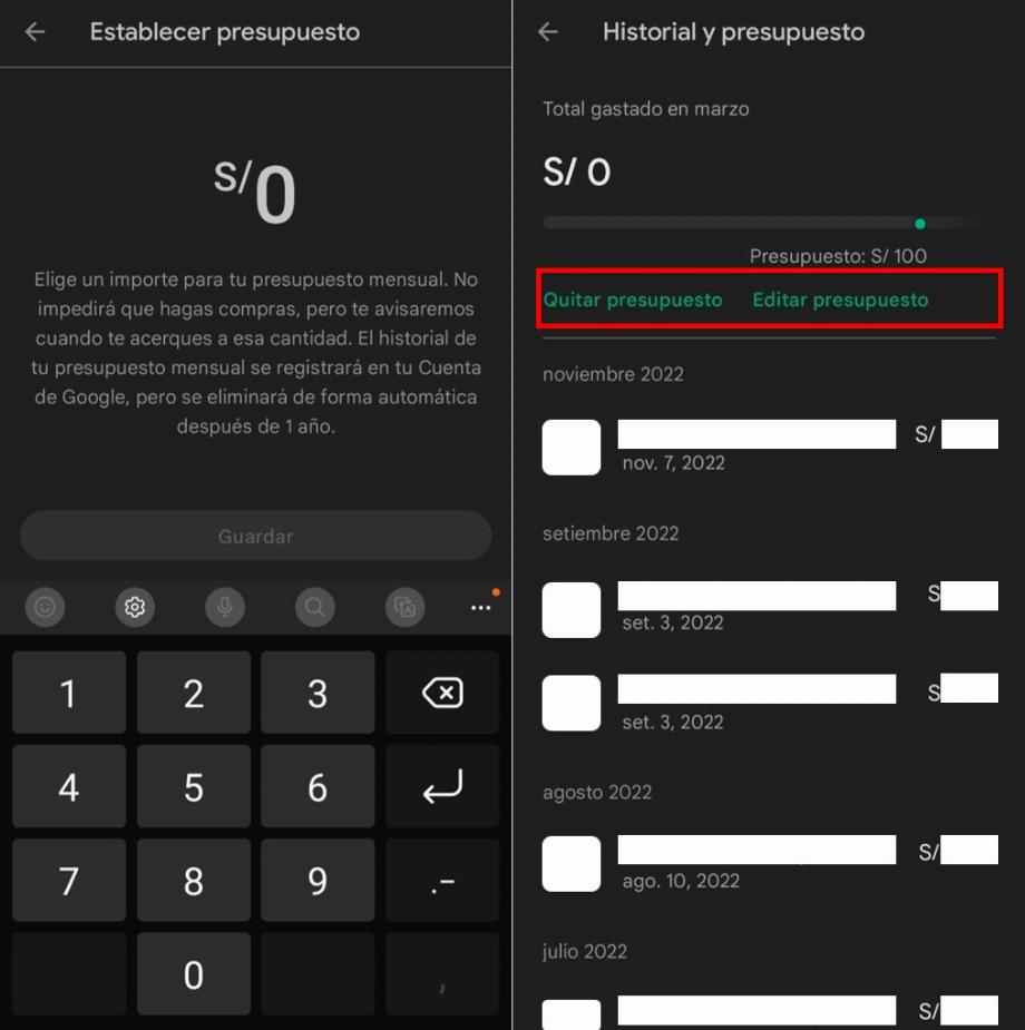 Définissez un budget pour les achats dans le Google Play Store. (Infobae)