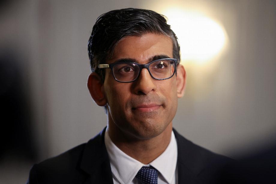 Le Premier ministre britannique Rishi Sunak à Rochdale, en Grande-Bretagne, le 3 avril 2023. REUTERS/Phil Nobel/Pool