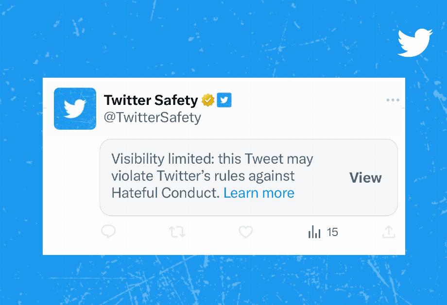 Twitter appliquera des étiquettes pour reconnaître le contenu potentiellement dangereux au lieu de le supprimer. Cela réduira également votre visibilité. (Twitter)