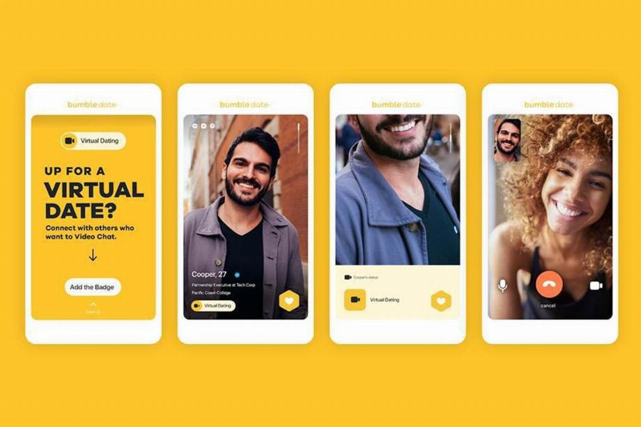 Bumble propose une fonctionnalité de rencontres virtuelles par appel vidéo pour faire connaissance avec le couple avant une première rencontre en face à face. (Bourdon)