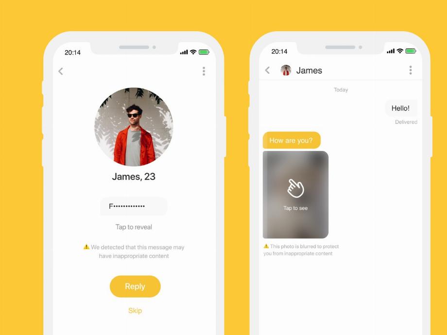 La fonction de détecteur privé de Bumble vous permet d'identifier des photos obscènes dans une conversation. (Bourdon)