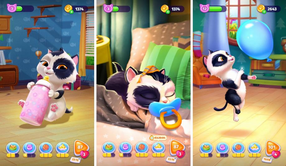 C'est un jeu vidéo dans lequel il faut s'occuper d'un chat tous les jours, le nourrir, jouer et le laisser se reposer.