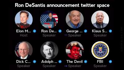 Trump a utilisé l'intelligence artificielle pour parodier le lancement de Ron DeSantis avec les voix d'Elon Musk, George Soros, Hitler et "le Diable"