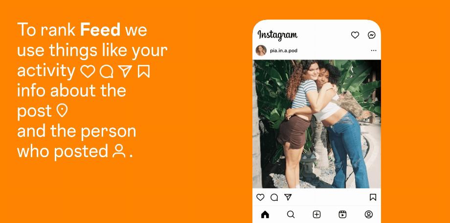 Instagram explique comment fonctionne son algorithme de recommandation de contenu sur la page d'accueil. (instagram)