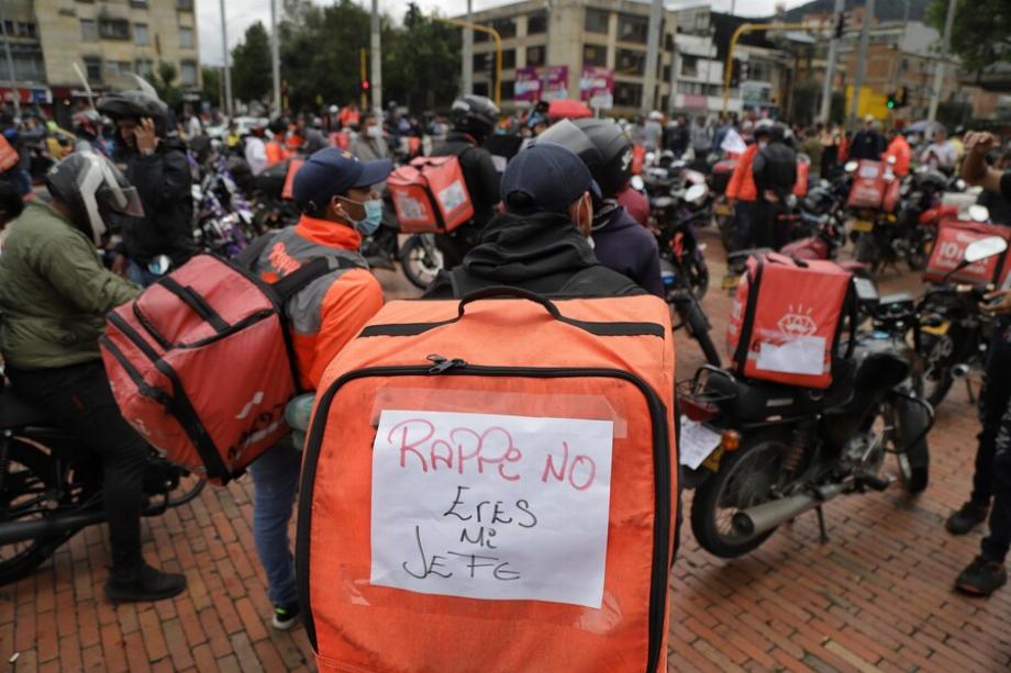 Que demandent les livreurs à Rappi. ARCHIVES (Colprensa - Álvaro Tavera)