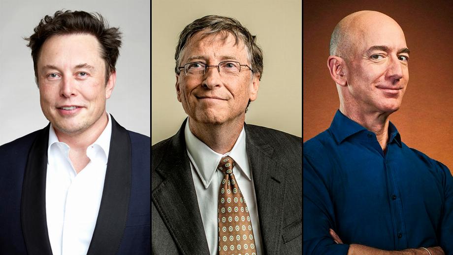 La somme des successions d'Elon Musk, Jeff Bezos et Bill Gates s'élève à près de 500 milliards de dollars