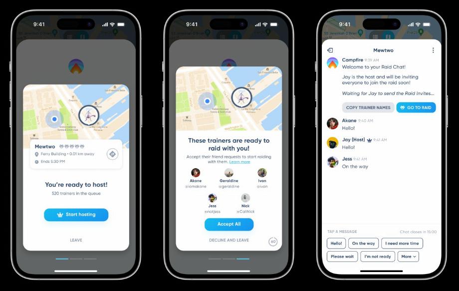 Campfire est la nouvelle application sociale pour les joueurs de Pokemon Go. (Niantic)