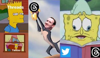 Les meilleurs mèmes Threads et leur ressemblance avec Twitter, encore une fois Zuckerberg vs. Musc