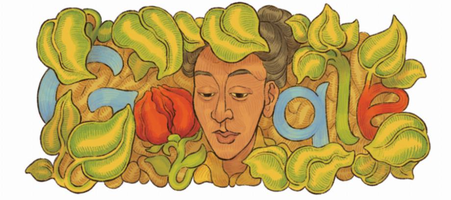 Google publie un Doodle en hommage à la peintre, dessinatrice et écrivaine colombienne Emma Reyes. (Google)