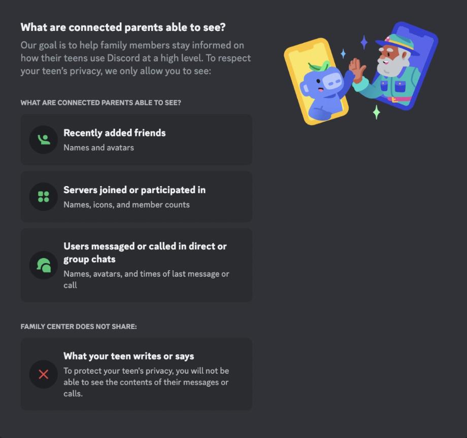 Centre familial sur Discord. (Discorde)
