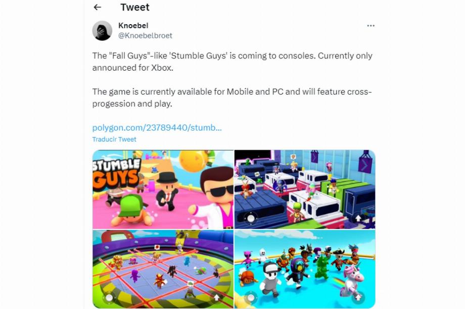 Stumble Guys se prépare à conquérir le monde des consoles. (Les gars qui trébuchent)