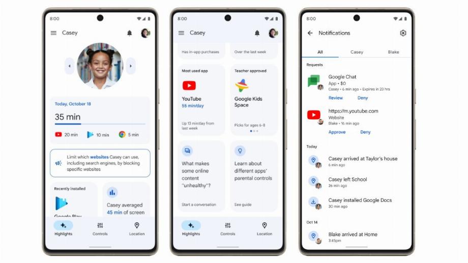 Deux des applications de l'entreprise reçoivent des améliorations pour gérer le temps d'utilisation des appareils mobiles.