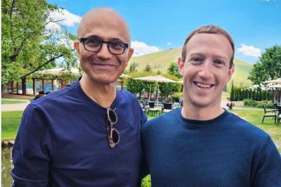 La photo souvenir: Zuckerberg et Nadella dévoilent des plans avec intelligence artificielle dans Meta et Microsoft