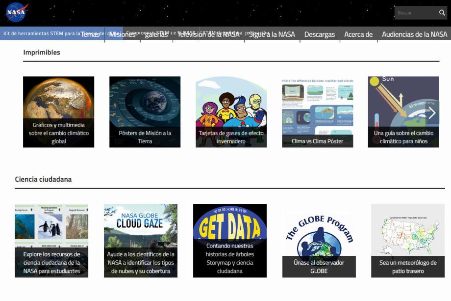 Accès gratuit aux ressources de la NASA pour étudier le changement climatique. (POT)
