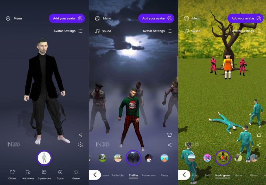 L'application in3D génère des avatars virtuels personnalisés après avoir scanné le corps d'une personne. (Infobae)