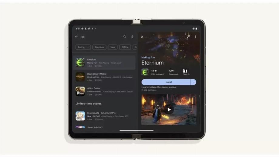 L'App Store s'adapte à la taille des plus gros appareils. (Google)