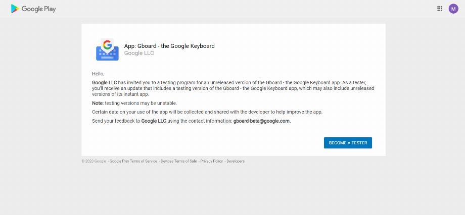 Inscrivez-vous à la version bêta de Gboard. (Infoba)